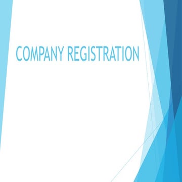 company registration process and formalities
