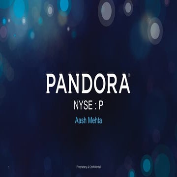 Pandora Company Report