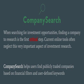Company Search Project