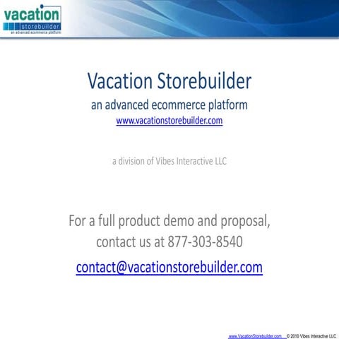 Vacation Storebuilder