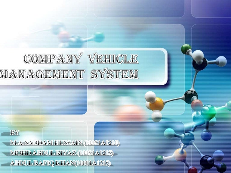Company vehicle management system