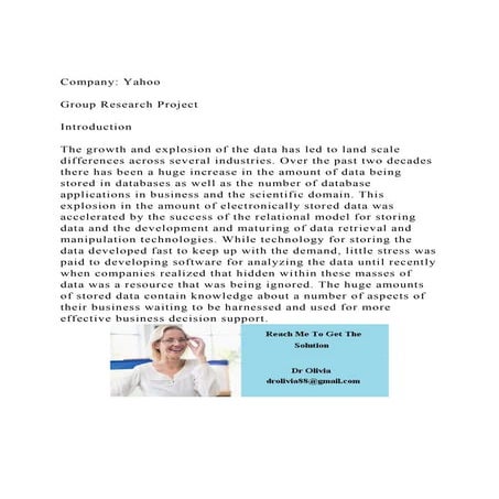 Company YahooGroup Research ProjectIntroductionThe .docx