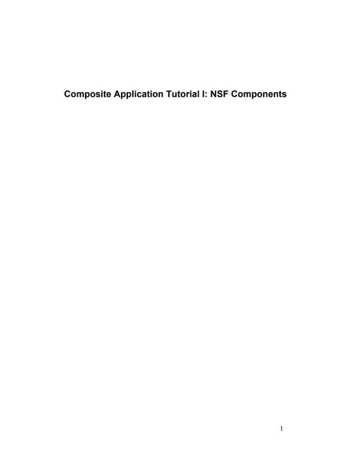 Composite applications tutorial