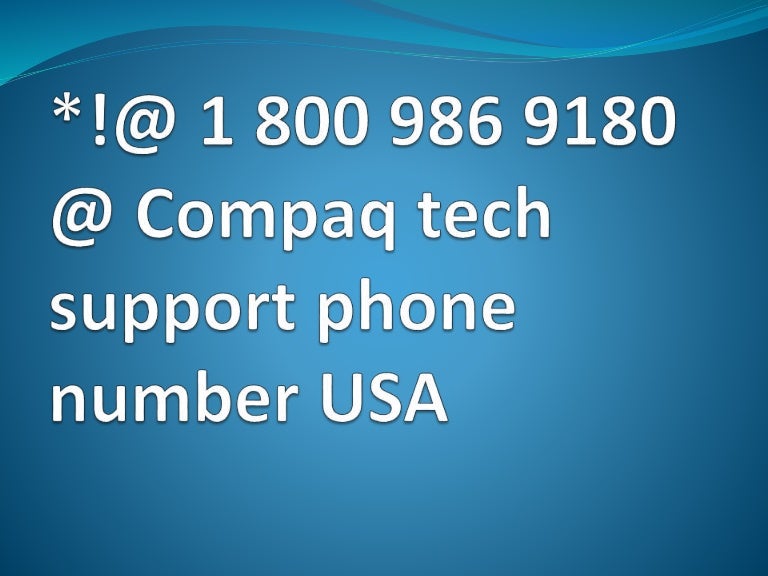1 800 986 9180 Compaq tech support phone number USA