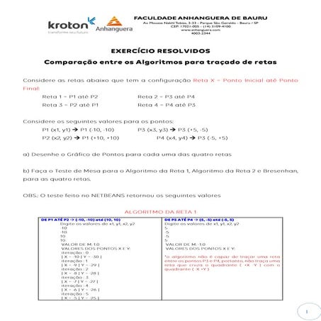 Comparacao entre os algoritmos