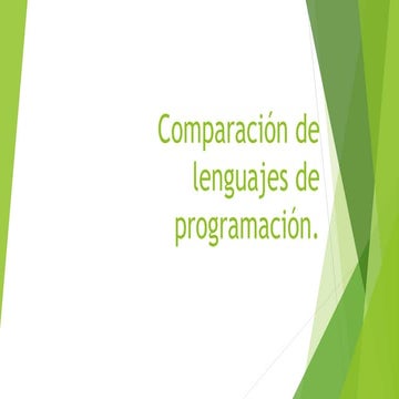 Comparación de lenguajes de programación