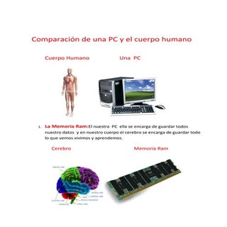 Comparación de una pc y el cuerpo h...