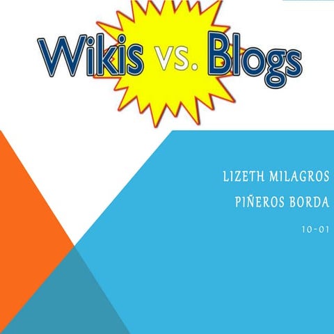 COMPARACIÓN ENTRE BLOG Y WIKI