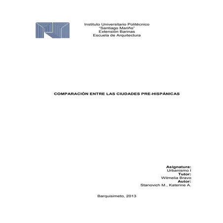 Comparacion ciudades prehispanicas