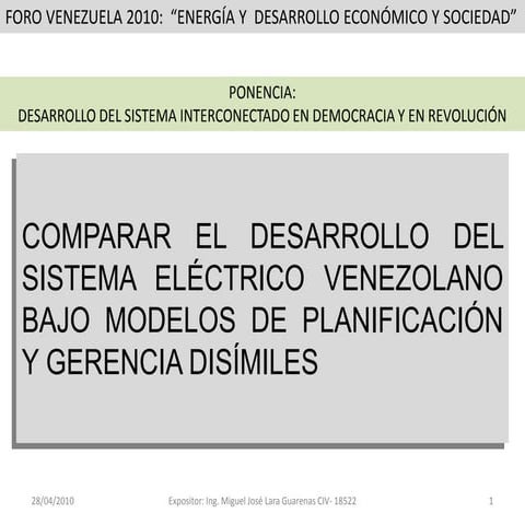 Comparación del Desarrollo del SEN en Democracia y Revolución