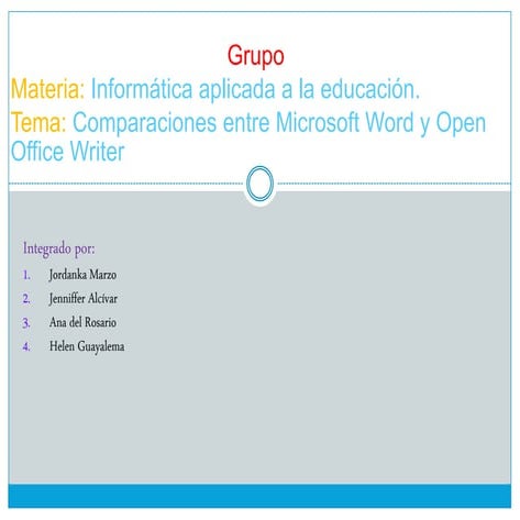 Comparaciones entre-word-y-writer