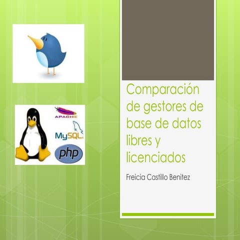 Comparacion gestor libre y gestor licenciado