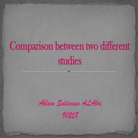 Comparation studies1