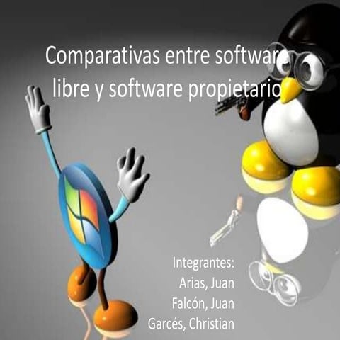 Comparativas entre software libre y software propietario | PPT