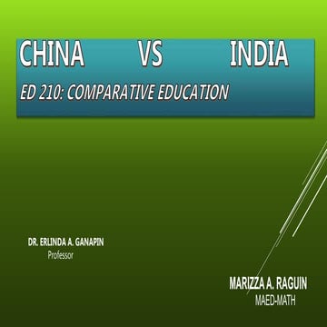 Comparative analysis of China and India