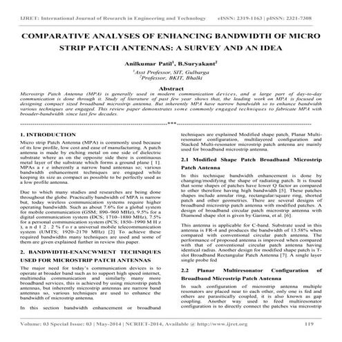 Comparative analyses of enhancing bandwidth of micro strip patch antennas a s...