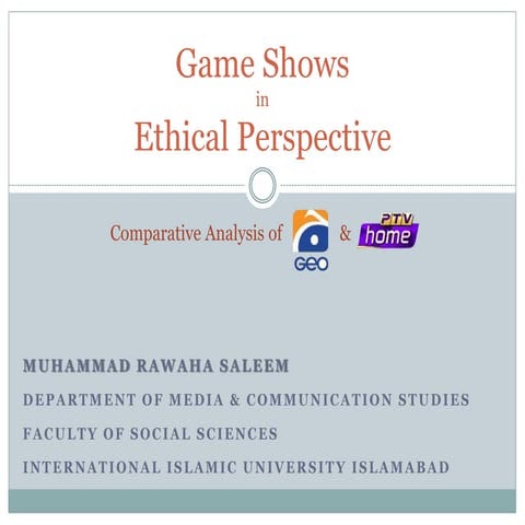 Comparative Analysis of Game Shows in Ethical Perspective