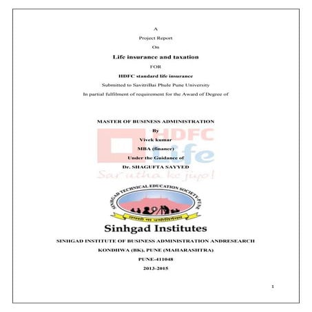 Comparative analysis of insurance market in india on hdfc-life-1-1