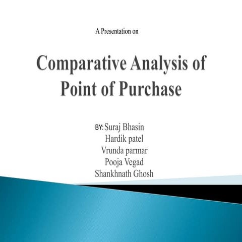 Comparative analysis of point of purchase