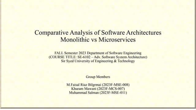 Comparative Analysis of Software Architectures.pptx
