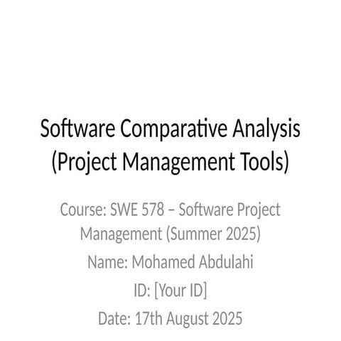 Comprehensive Comparative Analysis of Leading Project Management ...