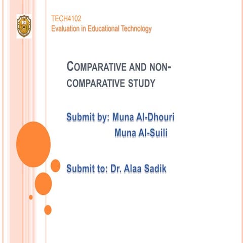 Comparative and non comparative study