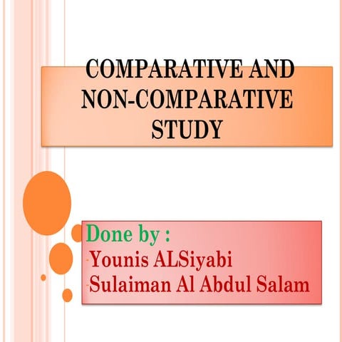 Comparative and non comparative