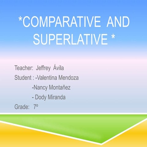 Comparative and superlative | PPTX