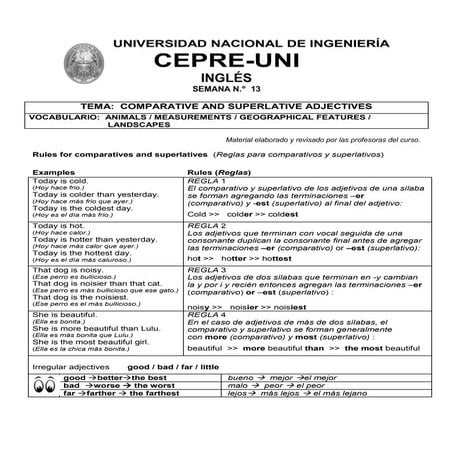 Comparative and superlative 13