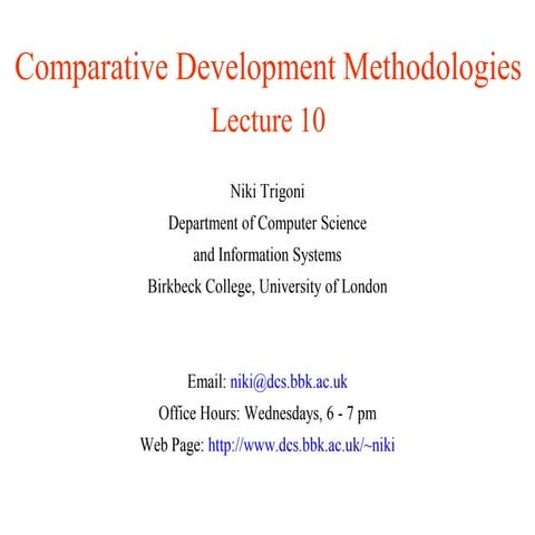 Comparative Development Methodologies