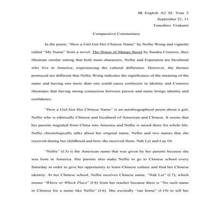 Comparative essay draft