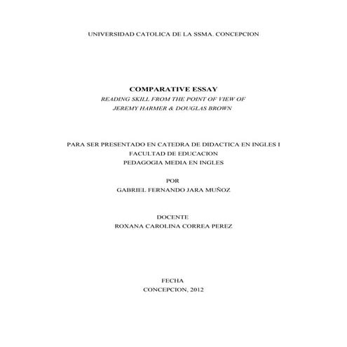 Comparative essay gabriel jara