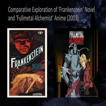 Comparative Exploration of ‘Frankenstein’ Novel and ‘Fullmetal ...
