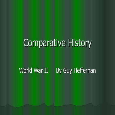 Comparative history wwii