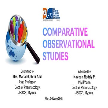 Comparative observational studies 