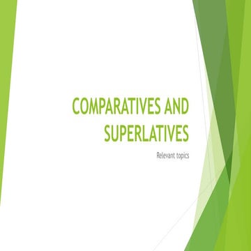Comparative adjectives ending -er / more | PPTX