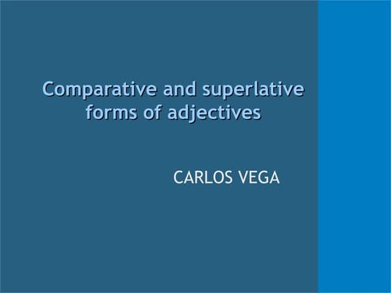 comparative and superlative adjectives ppt | PPTX