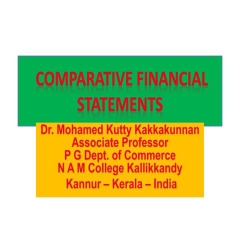 Comparative statements