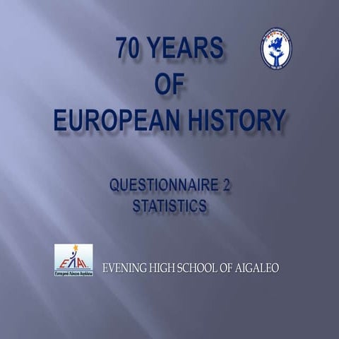 Comparative statistics of the 2nd questionaire