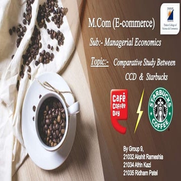 Comparative study between ccd & starbucks