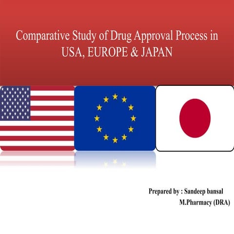 Comparative study of drug approval system in usa, europe & japan
