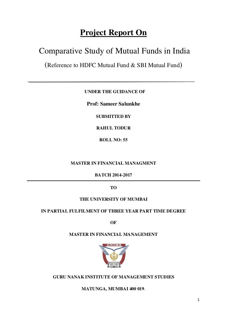 Mutual Funds Comparison Chart India