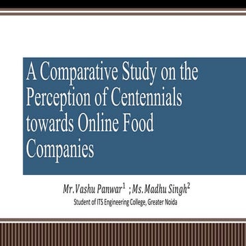 A comparative study on centennials perception about swiggy and zomato ...