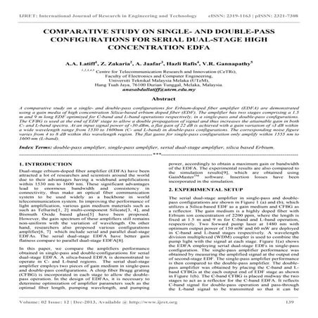 Comparative study on single  and double-pass