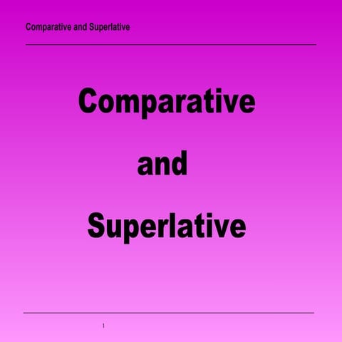 Comparativesuperlative