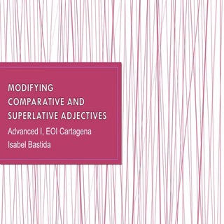 Comparative superlative adjectives (1)