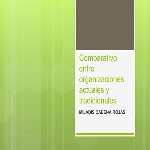 Comparativo entre organizaciones actuales y tradicionales