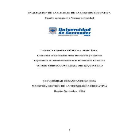 Comparativo modelos de calidad