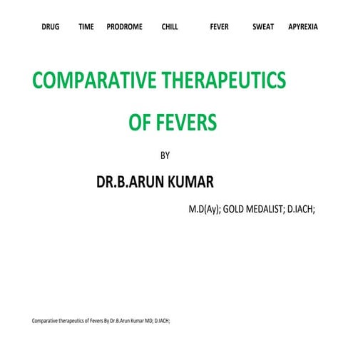 Comparativ therapeutics of fever
