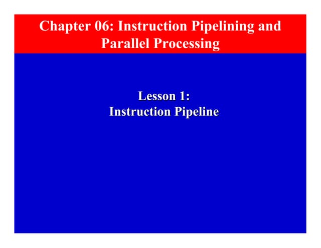 Comp archch06l01pipeline